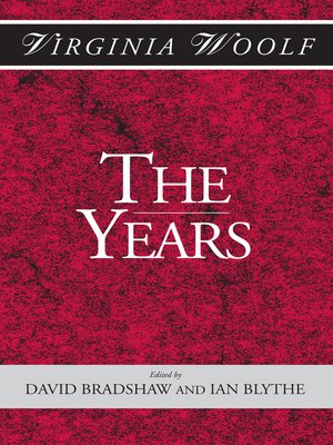 cover image of The Years by Virginia Woolf